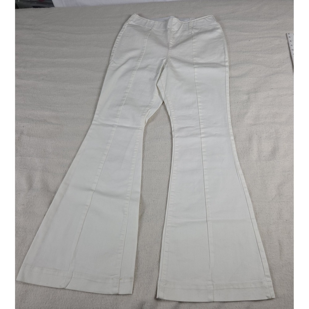 I.n.c. Womens White High-Rise Flare‎ Pull-on Pants Size 12 NEW